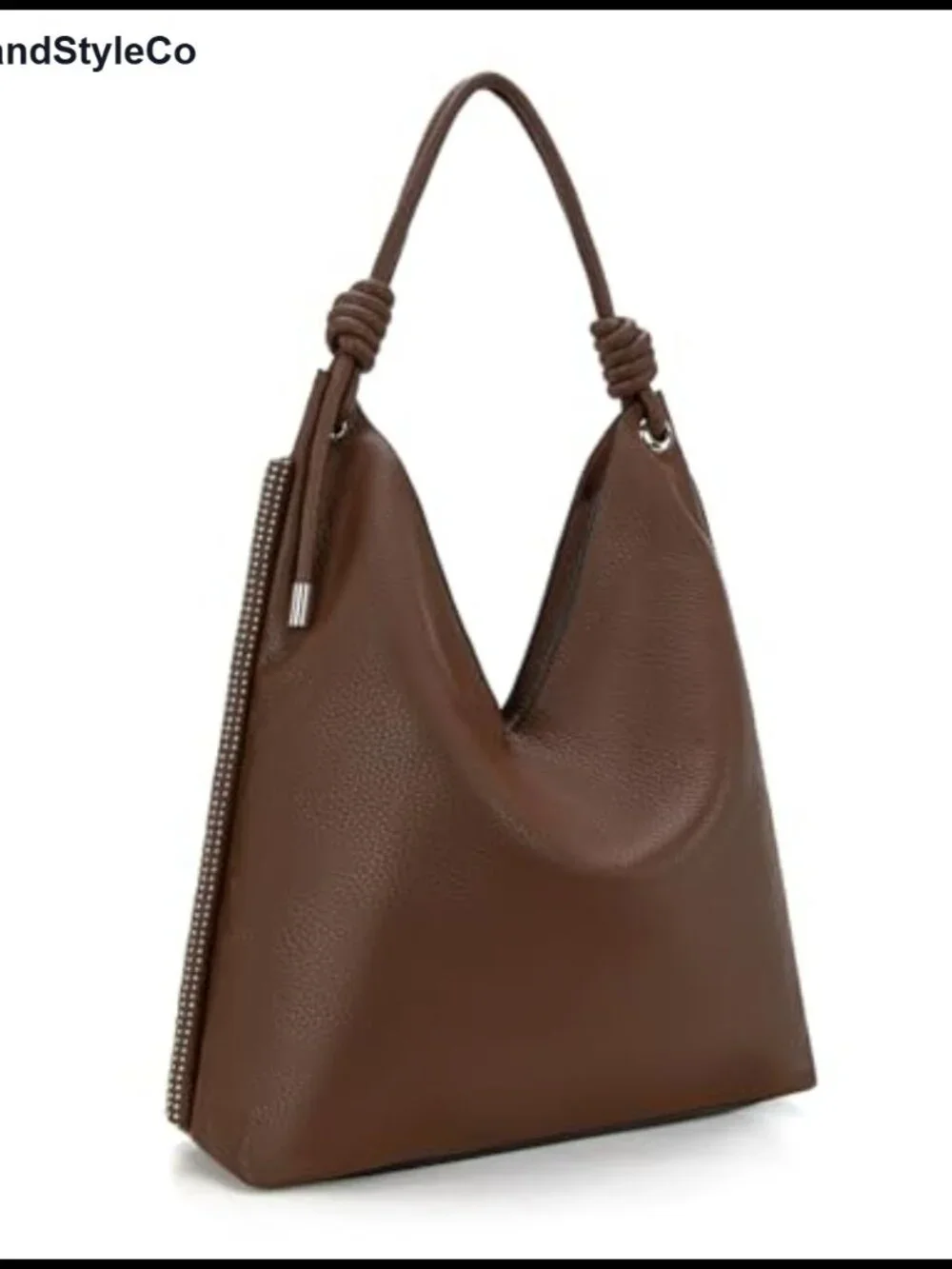 Slouchy Hobo Purse Women Large Vegan Leather Shoulder Bag Knotted Handle